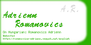 adrienn romanovics business card